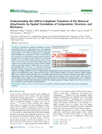 Understanding the Stiff-To-Compliant Transition of the Meniscal