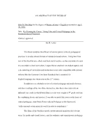 Using Film and Critical Pedagogy in the Standards-Based Classroom