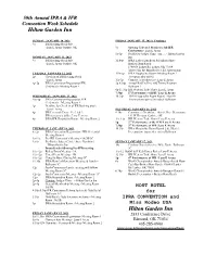 59Th Annual IPRA & IFR Convention Week Schedule