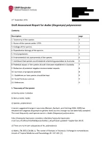 Draft Assessment Report for Aedes (Stegomyia) Polynesiensis