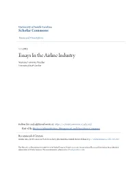 Essays in the Airline Industry Mariana Luminita Nicolae University of South Carolina