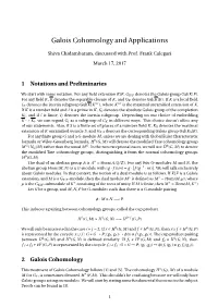 Galois Cohomology and Applications