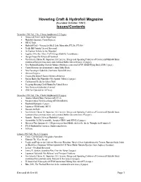 Hovering Craft & Hydrofoil Magazine List of Articles