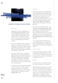 Ructure of Estonian Securities Market Protection