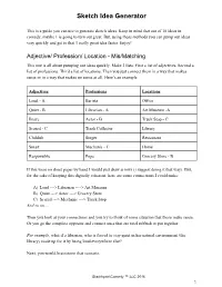 Sketch Idea Generator