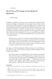 The Poetics of the Image in Late Medieval Mysticism