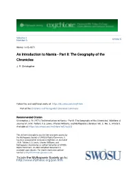 An Introduction to Narnia - Part II: the Geography of the Chronicles