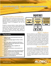 Cyberworkbench® High-Level Synthesis and Verification By