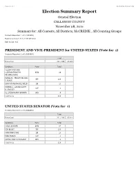 Election Summary Report