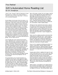 G.H.'S Automated Home Reading List by G.H