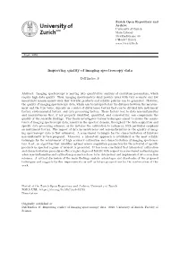 Improving Quality of Imaging Spectroscopy Data