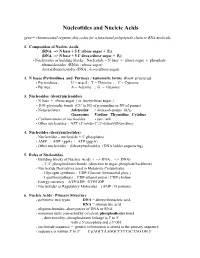 Nucleotides and Nucleic Acids