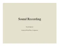 Sound Recording