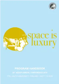 The Congress Programme Handbook