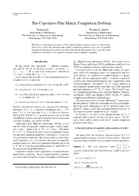 The Copositive-Plus Matrix Completion Problem, Xuhua Liu