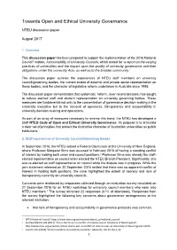 Towards Open and Ethical University Governance