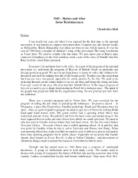 1942 – Before and After Some Reminiscences