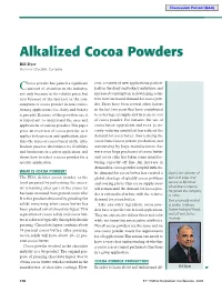 2003 Alkalized Cocoa Powders