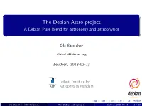 A Debian Pure Blend for Astronomy and Astrophysics