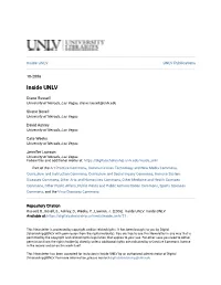 Inside UNLV UNLV Publications