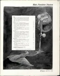 Issue of Blake Studies