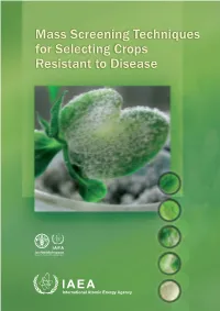 Mass Screening Techniques for Selecting Crops Resistant to Disease
