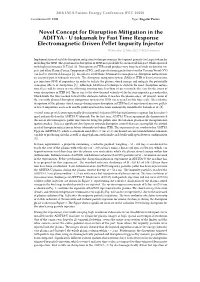 Novel Concept for Disruption Mitigation in the ADITYA