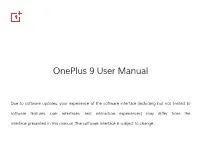 Oneplus 9 User Manual