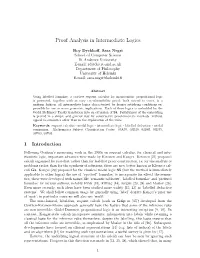 Proof Analysis in Intermediate Logics