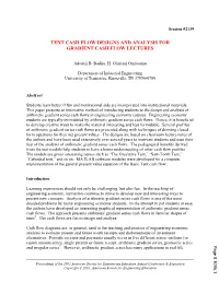 Tent Cash Flow Designs and Analysis for Gradient Cash Flow Lectures