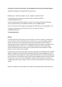 The Political Economy of Technical Fixes: the (Mis)Alignment of Clean Fossil and Political Regimes