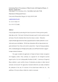 Estimation of Rate of Rare Occurrence of Events with Empirical Bayes