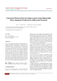 Linearized Morison Drag for Improvement Semi-Submersible Heave Response Prediction by Diffraction Potential