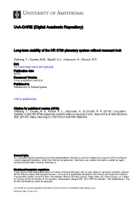 Long-Term Stability of the HR 8799 Planetary System Without Resonant Lock