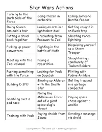 Star Wars Actions