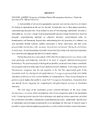 ABSTRACT GYLYUK, ALEXEY. Properties of Gallium Nitride-Microorganism Interfaces