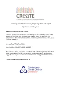 Canterbury Christ Church University's Repository of Research Outputs Http