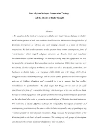 Interreligious Dialogue, Comparative Theology and the Alterity of Hindu