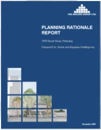 Planning Rationale Report November 2020