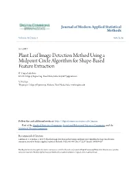 Plant Leaf Image Detection Method Using a Midpoint Circle Algorithm for Shape-Based Feature Extraction B