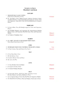 SJ Liturgical Calendar