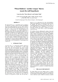 When Ruhlen's `Mother Tongue' Theory Meets the Null Hypothesis