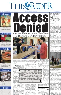 2013 Pact Limits Use of TSC Rec Center to Brownsville UTRGV