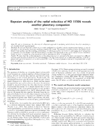 Bayesian Analysis of the Radial Velocities of HD 11506 Reveals Another Planetary Companion Mikko Tuomi1,2? and Samuli Kotiranta2??