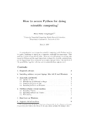How to Access Python for Doing Scientific Computing