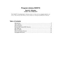 Program Library HOWTO David A