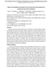 Study of the Binding Mechanisms Between Palytoxin and Its Aptamer by Docking and Molecular Simulation