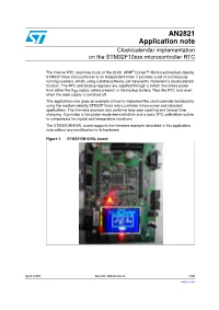 Clock/Calendar Implementation on the Stm32f10xxx Microcontroller RTC