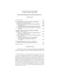 Exclusion and Exclusive Use in Patent Law