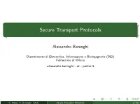 Secure Transport Protocols